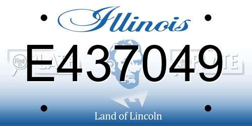 E437049 Illinois License Plate