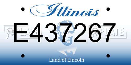 E437267 Illinois License Plate