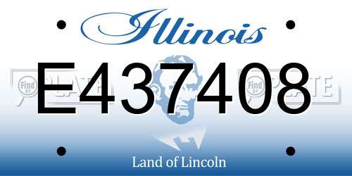 E437408 Illinois License Plate
