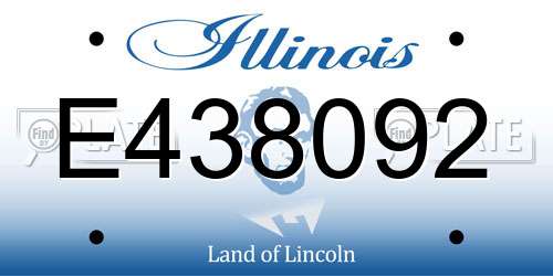 E438092 Illinois License Plate