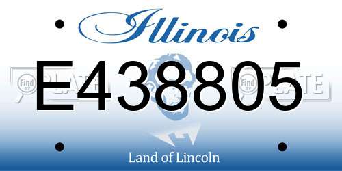 E438805 Illinois License Plate