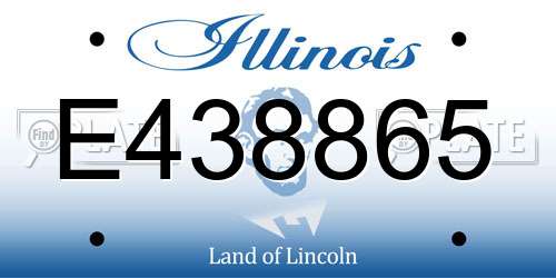 E438865 Illinois License Plate