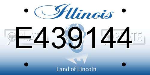 E439144 Illinois License Plate