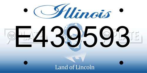 E439593 Illinois License Plate