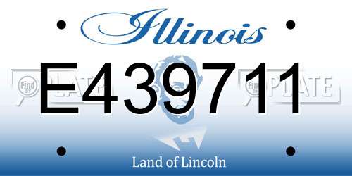 E439711 Illinois License Plate