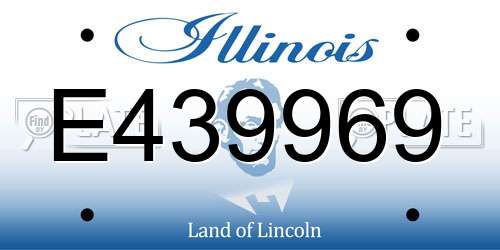 E439969 Illinois License Plate