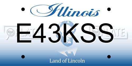 E43KSS Illinois License Plate