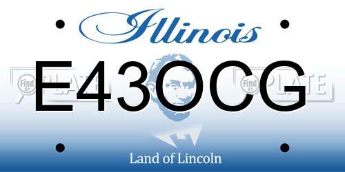 E43OCG Illinois License Plate