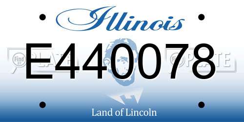E440078 Illinois License Plate