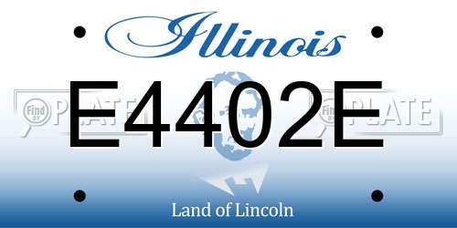 E4402E Illinois License Plate
