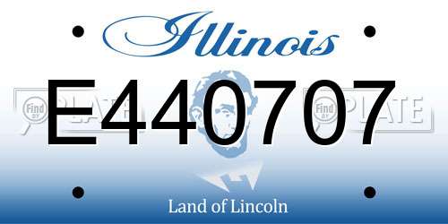 E440707 Illinois License Plate