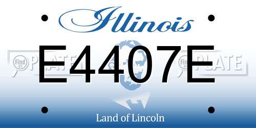 E4407E Illinois License Plate