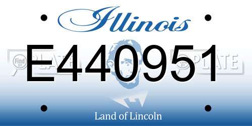 E440951 Illinois License Plate