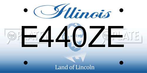 E440ZE Illinois License Plate
