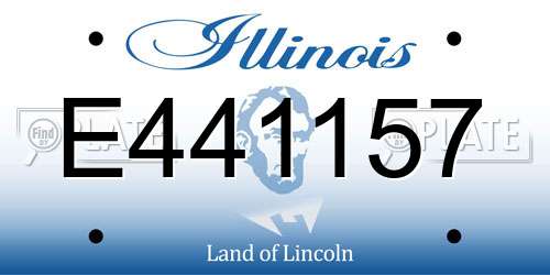 E441157 Illinois License Plate