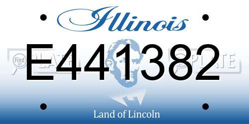E441382 Illinois License Plate