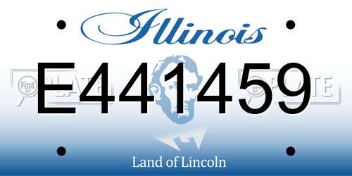E441459 Illinois License Plate