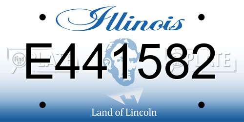 E441582 Illinois License Plate