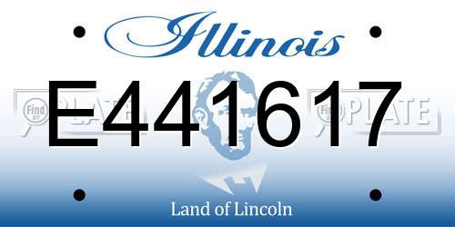 E441617 Illinois License Plate