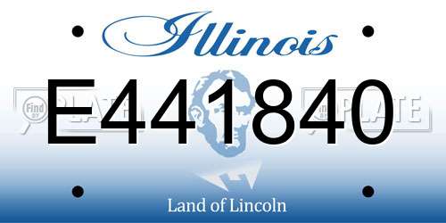 E441840 Illinois License Plate