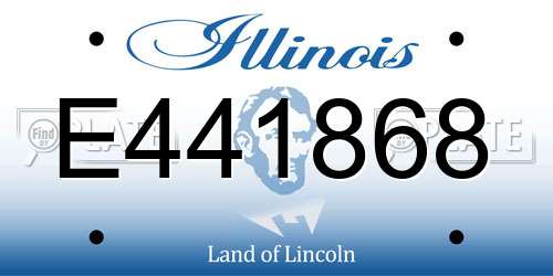E441868 Illinois License Plate