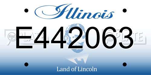 E442063 Illinois License Plate