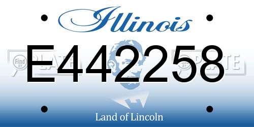 E442258 Illinois License Plate