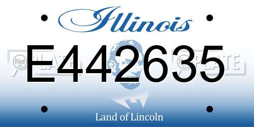 E442635 Illinois License Plate