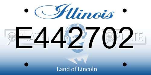 E442702 Illinois License Plate