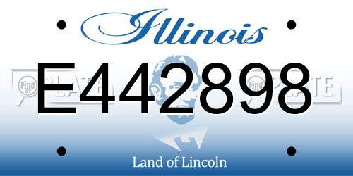 E442898 Illinois License Plate