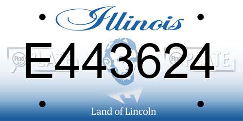 E443624 Illinois License Plate