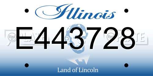 E443728 Illinois License Plate