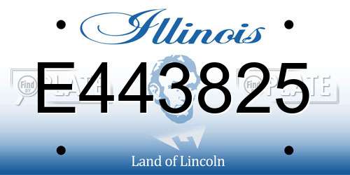 E443825 Illinois License Plate