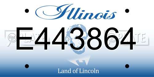E443864 Illinois License Plate