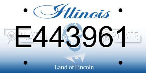 E443961 Illinois License Plate