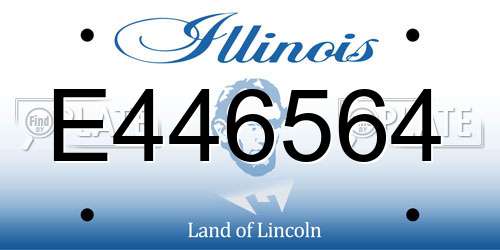 E446564 Illinois License Plate