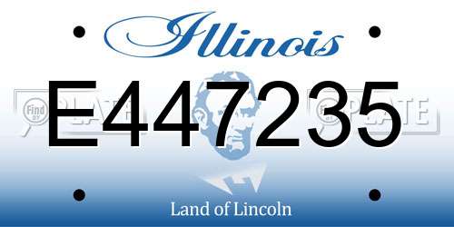 E447235 Illinois License Plate