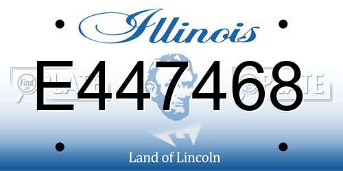 E447468 Illinois License Plate