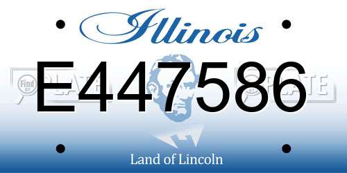 E447586 Illinois License Plate