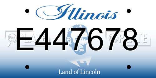 E447678 Illinois License Plate