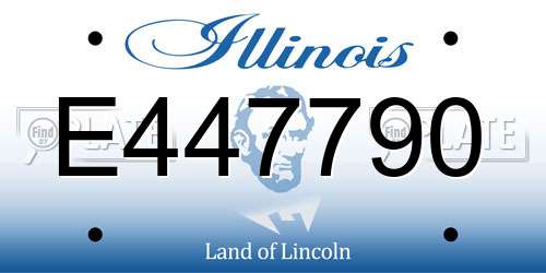 E447790 Illinois License Plate