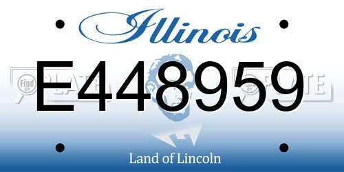 E448959 Illinois License Plate