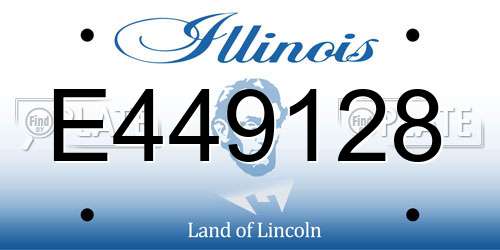 E449128 Illinois License Plate
