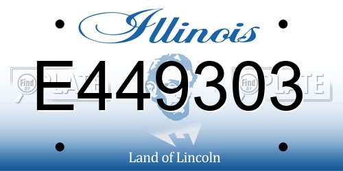 E449303 Illinois License Plate