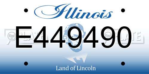 E449490 Illinois License Plate