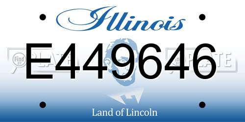 E449646 Illinois License Plate