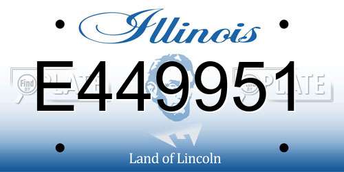 E449951 Illinois License Plate