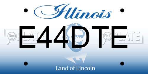 E44DTE Illinois License Plate