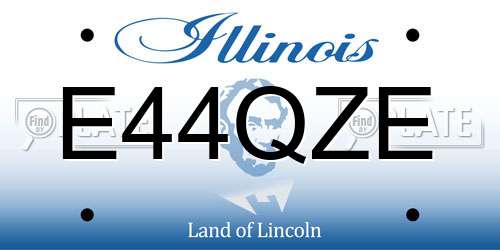 E44QZE Illinois License Plate