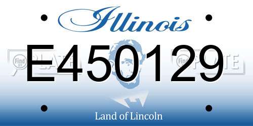 E450129 Illinois License Plate